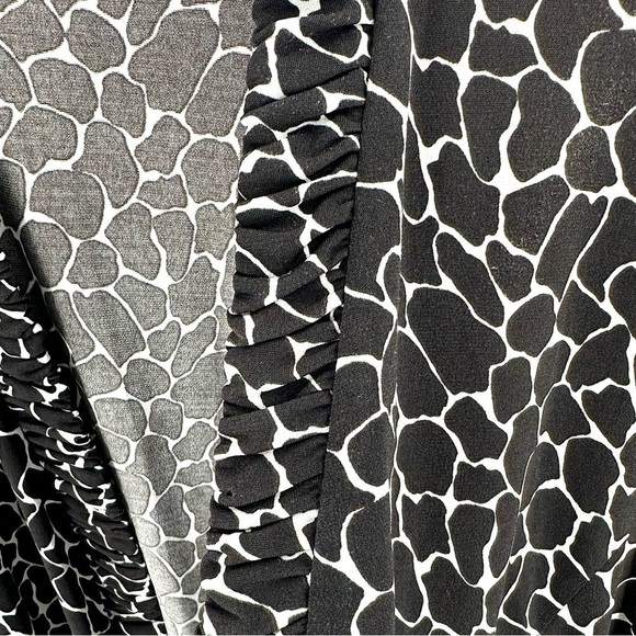Chicos Cardigan Womens XL Slinky Stretch Animal Print Office Travel Capsule - Picture 2 of 7